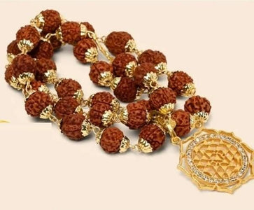 Gold Plated Sankatmochan Siddhi Mala with Pendant | Alloy Material | Free Size