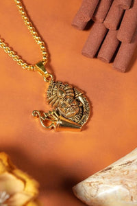 Stainless Steel Khatu Shyam Ji Pendant Necklace for Men | Silver Chain | Devotional Wear